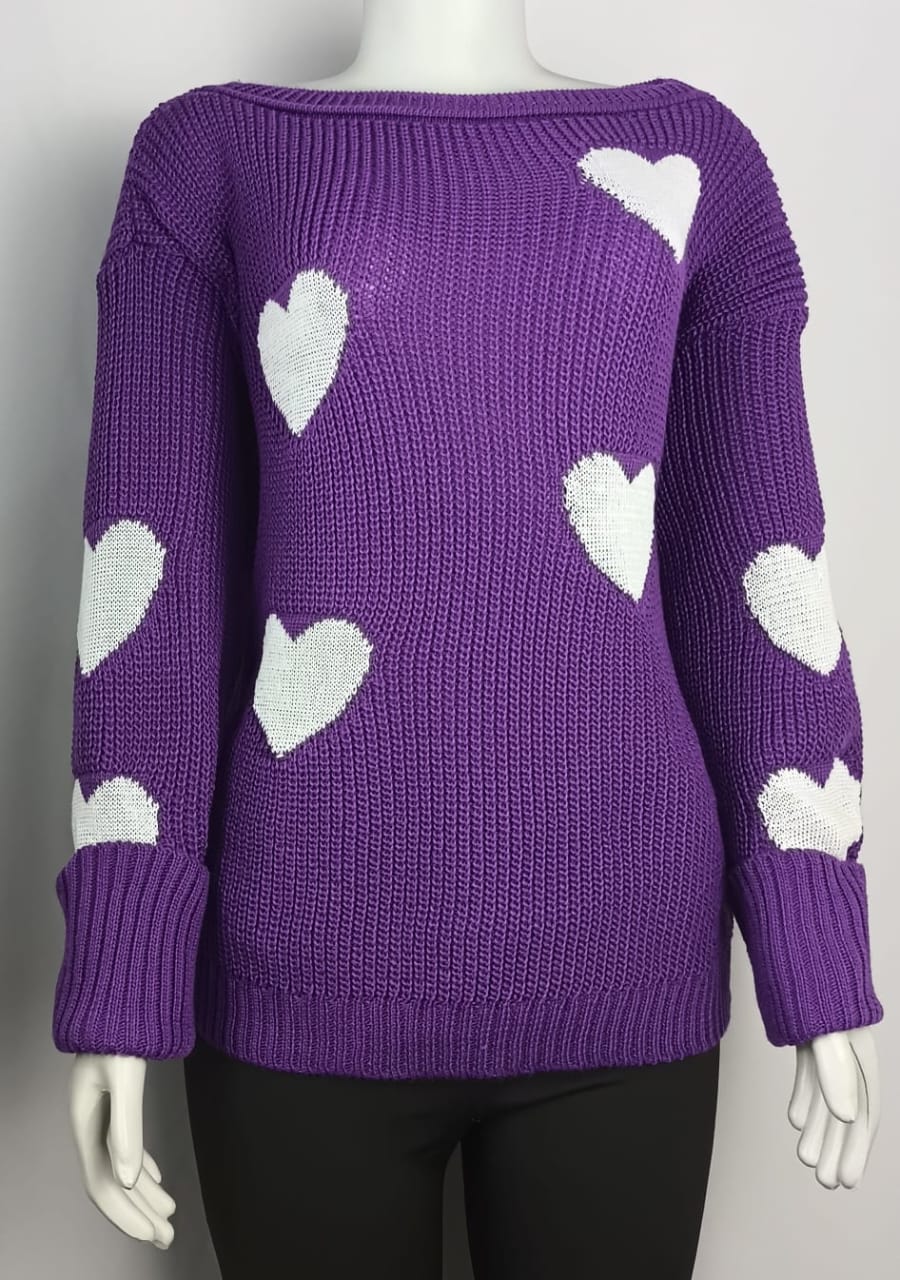 Blusa coração grande